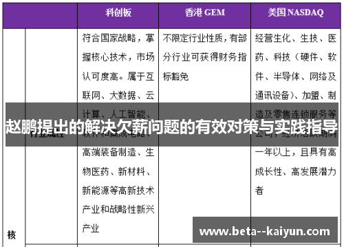 赵鹏提出的解决欠薪问题的有效对策与实践指导 赵鹏提出的解决欠薪问题的有效对策与实践指导